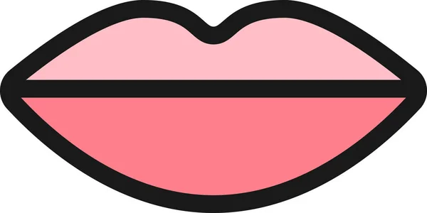 Datierung Des Lippen Umriss Symbols Stil Der Gefüllten Umrisse — Stockvektor