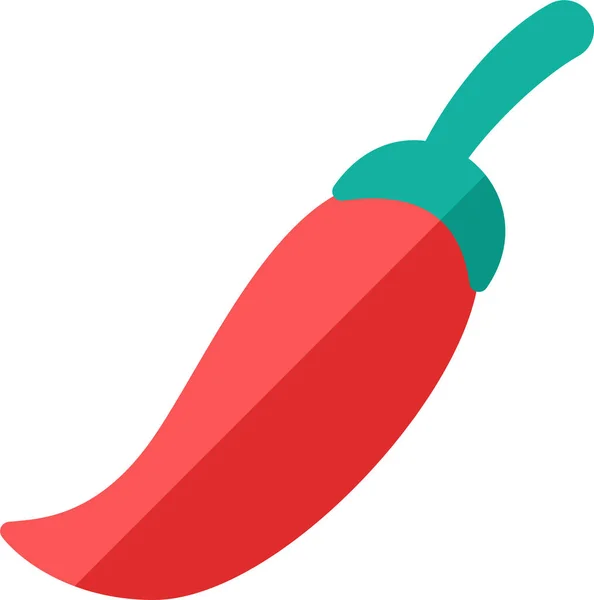 Icona Piatto Chili Food Drinks Stile Piatto — Vettoriale Stock