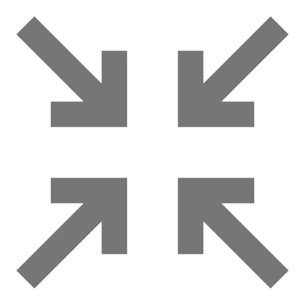 Reducir Las Flechas Icono Sólido Estilo Sólido — Archivo Imágenes Vectoriales