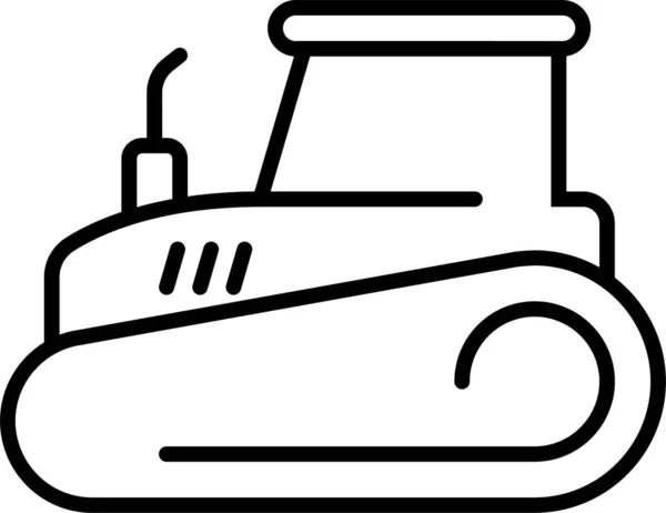 Dozers Equipo Pesado Icono — Vector de stock