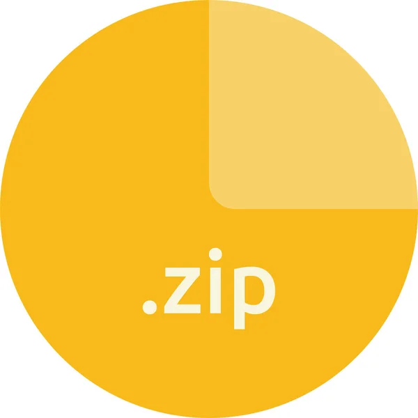 Fil Format Zip Ikon Platt Stil — Stock vektor