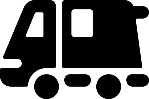 Lieferwagen Versand Ikone Soliden Stil — Stockvektor