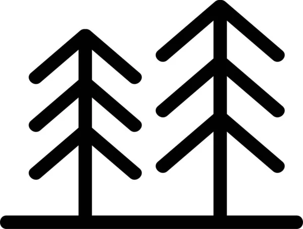 Ikona Obrysu Kalifornského Lesa — Stockový vektor