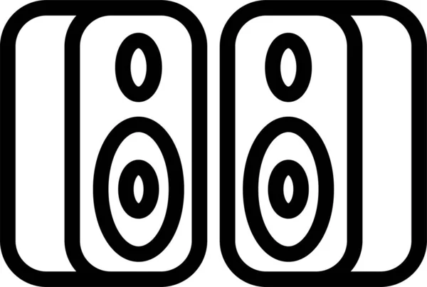 Ícone Baixo Áudio Acústico Categoria Som Música — Vetor de Stock