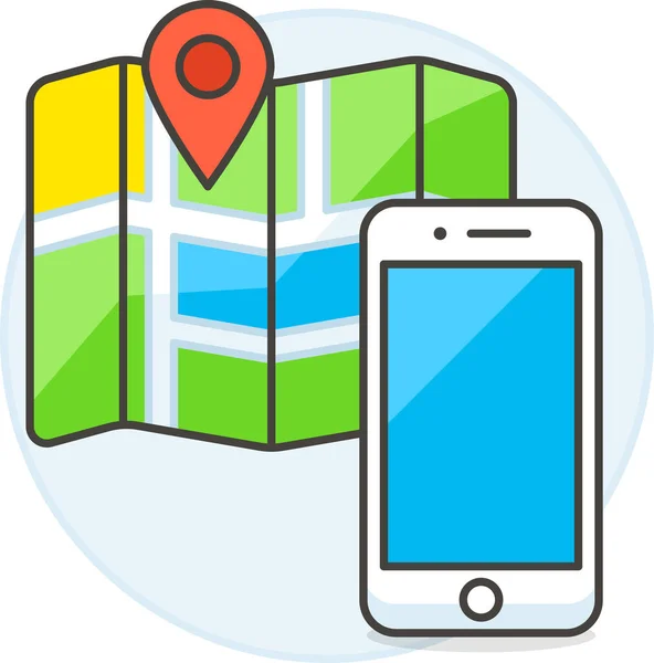 Aplicación Icono Dirección Aplicación Categoría Maps Navigation — Vector de stock