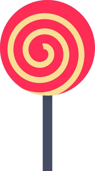 Candy Christmas Lollipop Icon Flat Style — Stock Vector