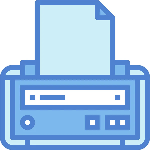 Elektronik Aygıtlar Kategorisinde Mürekkep Kağıdı Yazıcı Simgesi — Stok Vektör