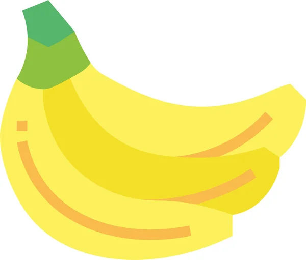 Bananen Lebensmittel Frisch Symbol — Stockvektor