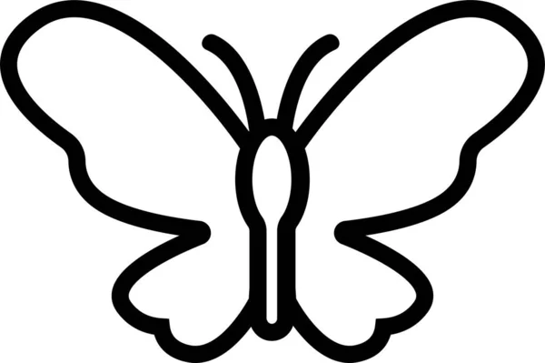 Icono Dibujo Contorno Mariposa — Vector de stock