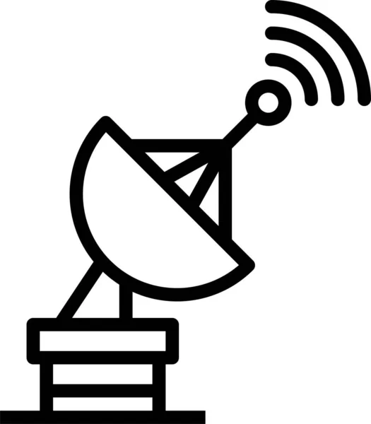 Icona Radar Dispositivo Comunicazione Stile Contorno — Vettoriale Stock