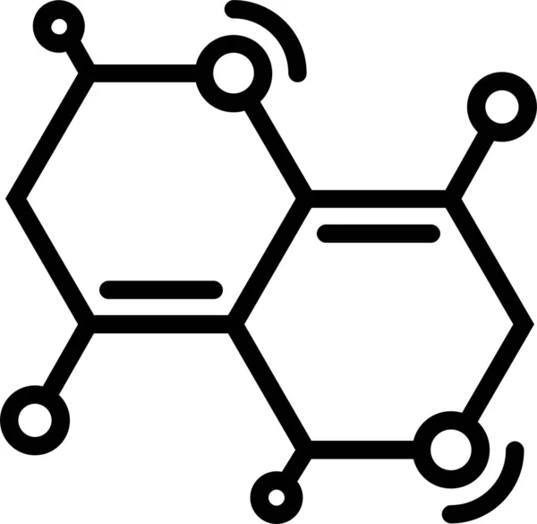 Formule Éducation Icône Science Dans Style Contour — Image vectorielle