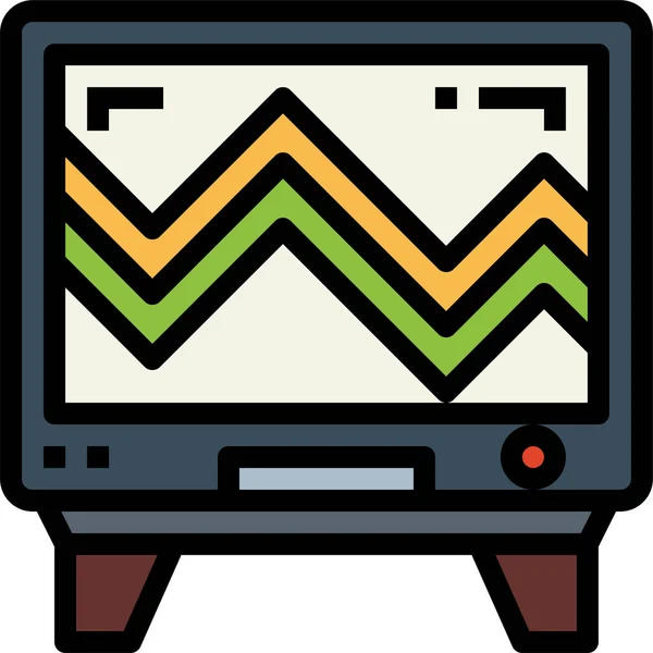 Icono Tecnología Monitor Electrónico Categoría Aparatos Electrónicos — Archivo Imágenes Vectoriales