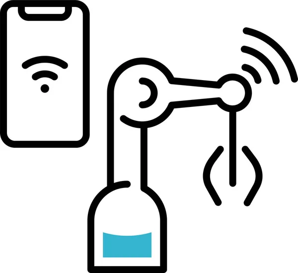 Telefoon Wifi Intelligentie Pictogram — Stockvector