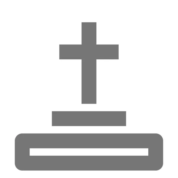 Χριστιανοσύνη Θρησκεία Περίγραμμα Εικονίδιο Στυλ Περίγραμμα — Διανυσματικό Αρχείο