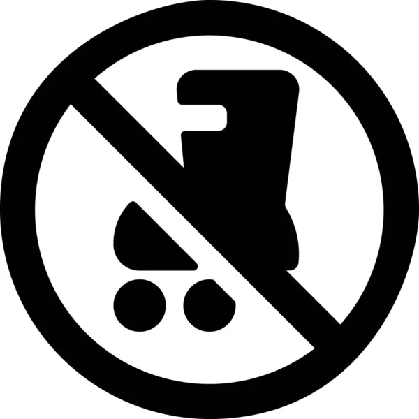 Licenças Sem Skates Ícone — Vetor de Stock