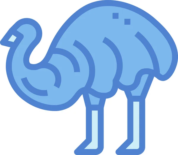 Animal Emu Icône Faune — Image vectorielle