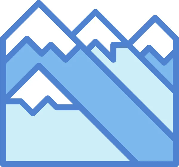 Alaska Ice Landscape Icon — Stock Vector