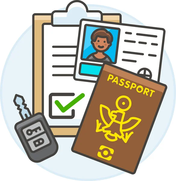 Icône Passeport Forme Masculine Dans Catégorie Véhicules Modes Transport — Image vectorielle