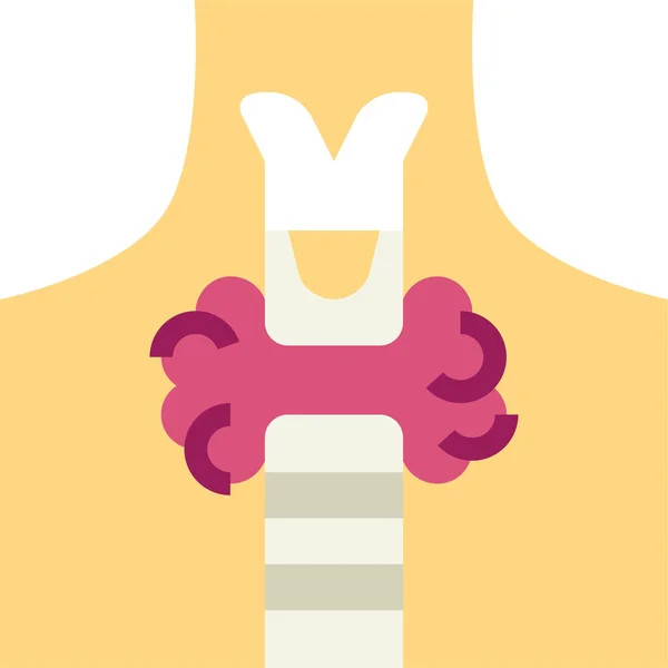 扁平腺喉器官图标 — 图库矢量图片