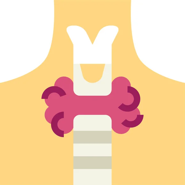 Икона Органа Гортани Плоском Стиле — стоковый вектор