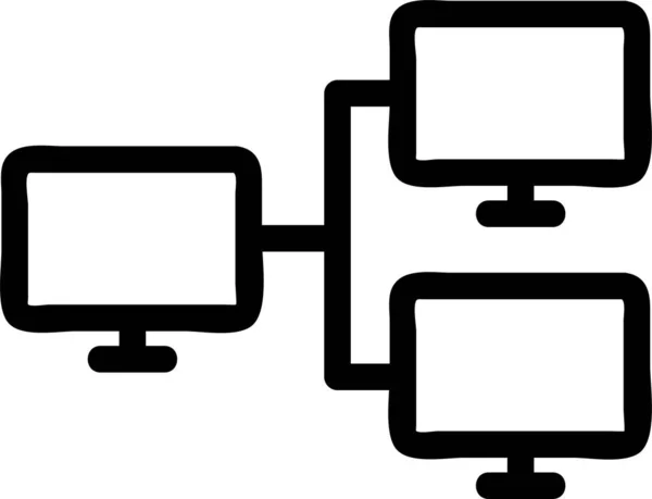 Concept Contour Ethernet Icône — Image vectorielle