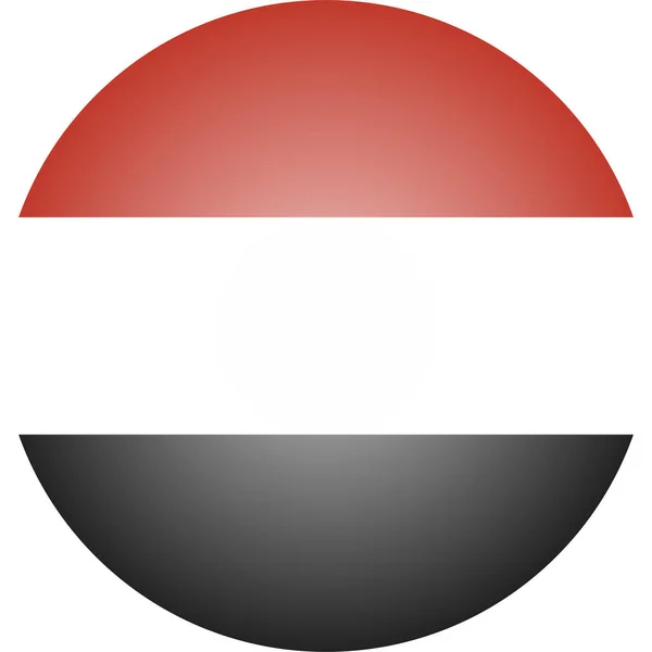 国旗イエメンのアイコンを等角形式で表示 — ストックベクタ
