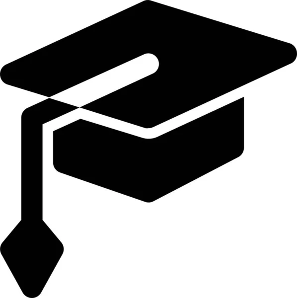 Ícone Pós Graduação Educação Universitária Estilo Sólido — Vetor de Stock