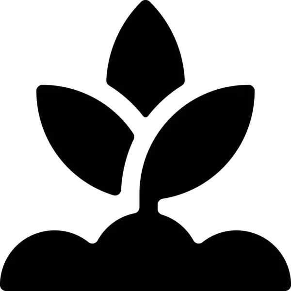 Ikona Uprawy Roślin Organicznych Stałym Stylu — Wektor stockowy
