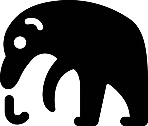 Икона Млекопитающих Муравьедов Твердом Стиле — стоковый вектор