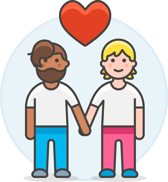 Couple Gay Hand Icon — Stock Vector