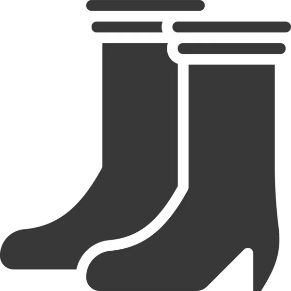 Boty Oblečení Módní Ikona Pevném Stylu — Stockový vektor