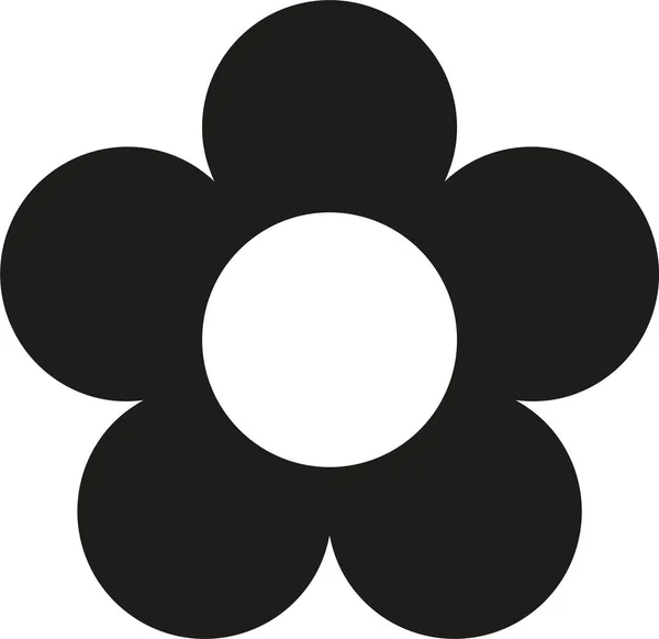 Květina Solidní Glyf Ikona Pevném Stylu — Stockový vektor