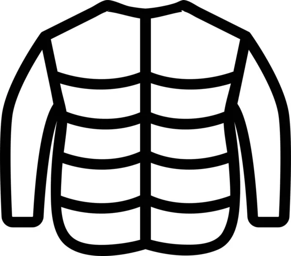 服装轮廓夹克图标 — 图库矢量图片
