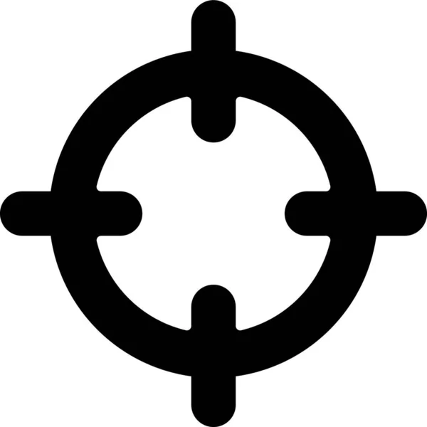 Значок Прицела Курсора Твердом Стиле — стоковый вектор