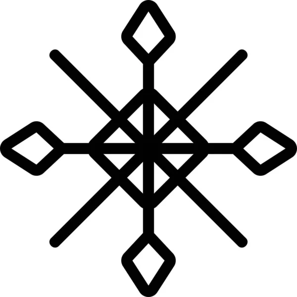 Иконка Рождественского Контура Снега Категории Погода — стоковый вектор