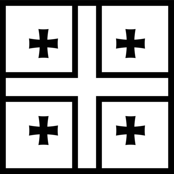 Иконка Европейского Флага Стиле Наброска — стоковый вектор