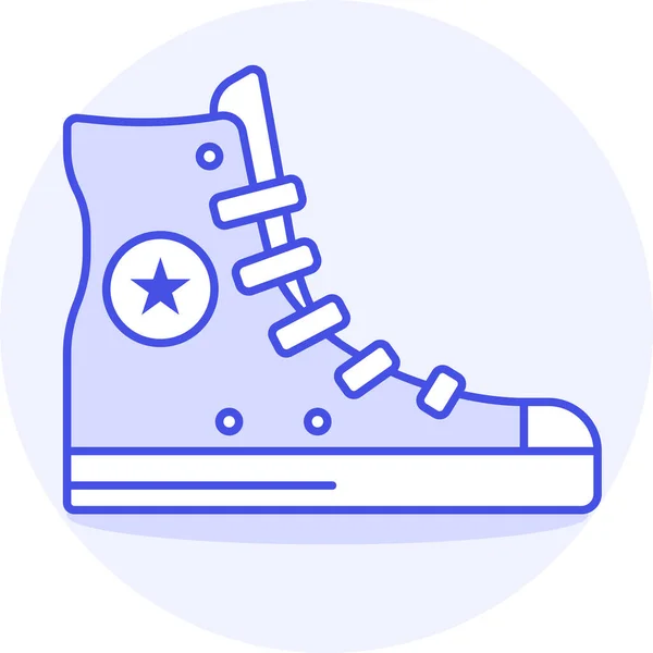 Ikona Doplňkových Modrých Bot Kategorii Oděvů — Stockový vektor