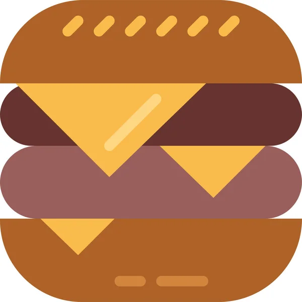 Burger Kaas Snelle Pictogram — Stockvector