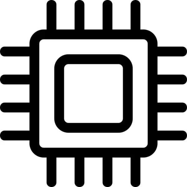 Ikone Des Chip Schaltungskonzepts — Stockvektor