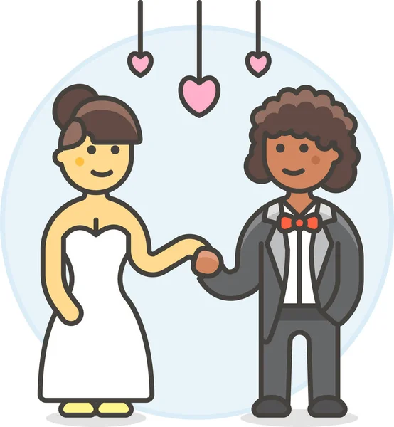 Ceremony Couple Dance Icon — Stock Vector