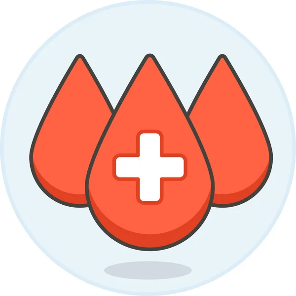 Blood Bloodbank Cross Icon Hospitals Healthcare Category — Stock Vector