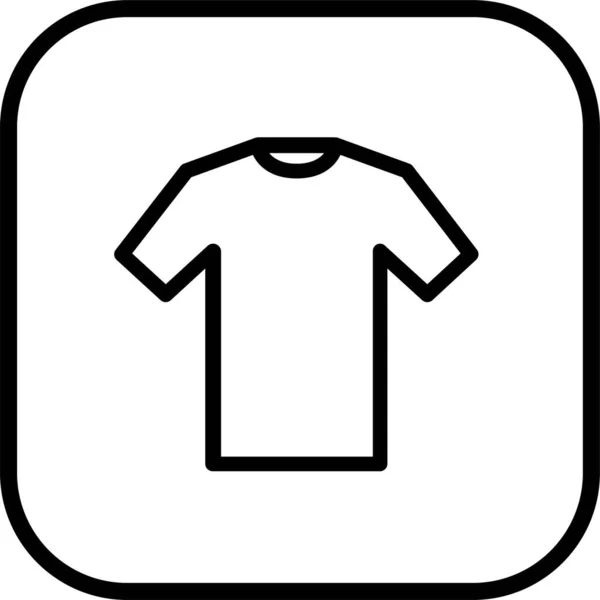 Kleding Kleding Kleding Pictogram Omtrek Stijl — Stockvector