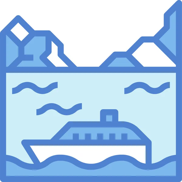 Boat Cruises Ice Icon — Stock Vector