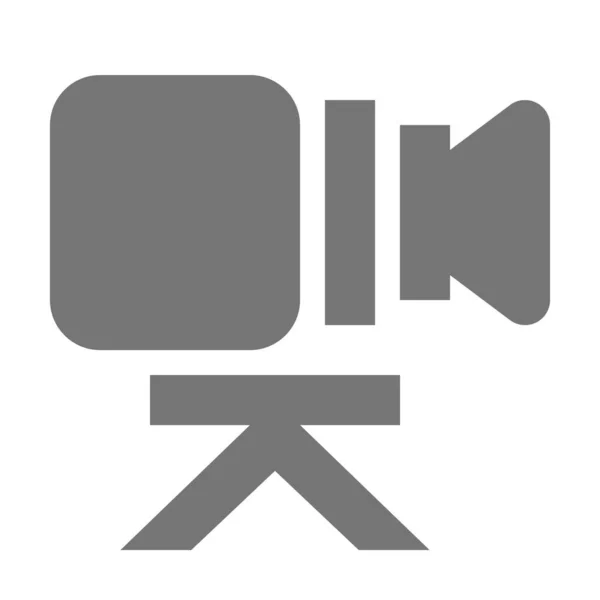Kamera Video Film Ikone Soliden Stil — Stockvektor