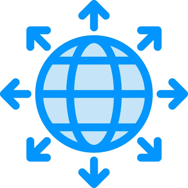Connection Global Network Icon — Stock Vector