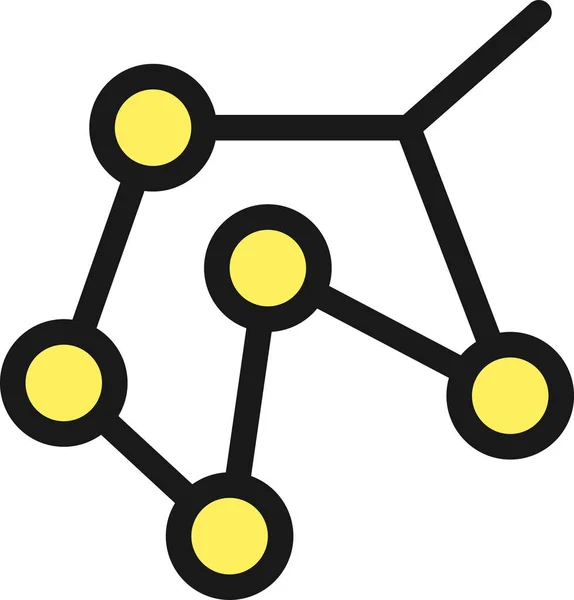 Constellation Astronomique Icône Contour Rempli Style Contour Rempli — Image vectorielle