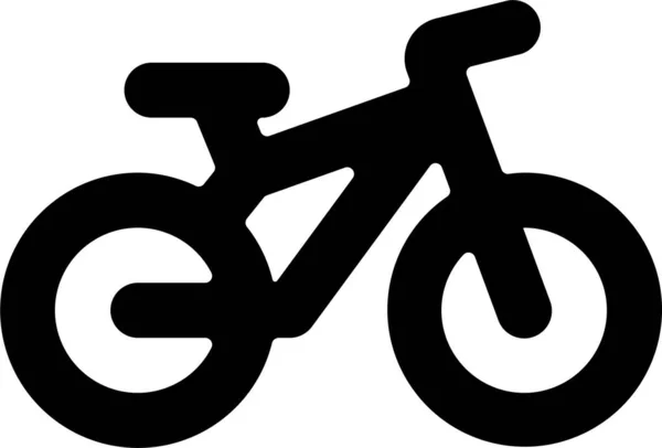 Icône Voyage Transport Vélo Dans Style Solide — Image vectorielle