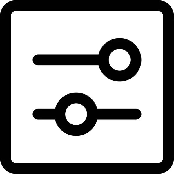 Settings Slider Adjustment Icon Outline Style — Stock Vector