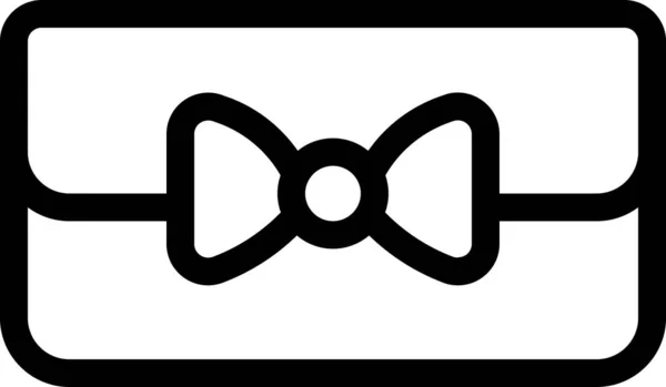 Tasche Schleife Clutch Symbol Outline Stil — Stockvektor