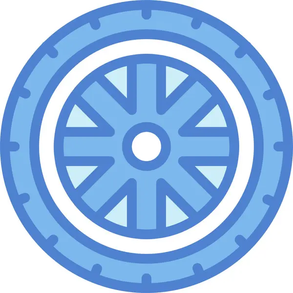 Икона Привода Шин Автомобиля — стоковый вектор